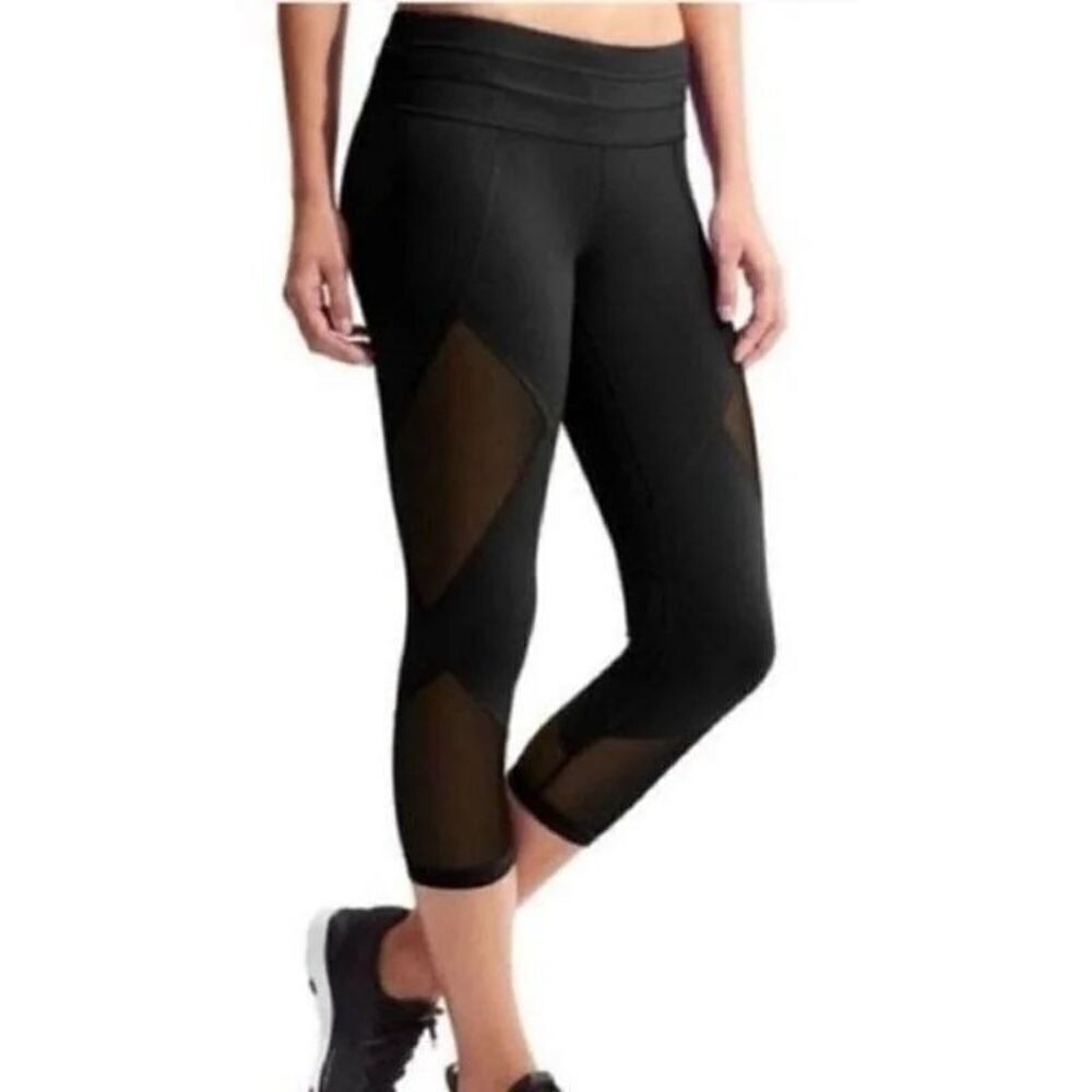 Athleta black Aura Sonar artsy design Athleisure S workout leggings